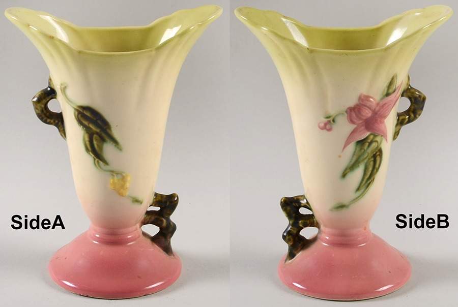 Woodland Chartreuse Pink (Glossy) 7" Vase by Hull-1