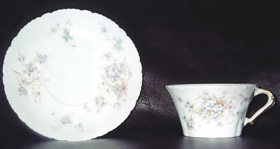 Schleiger 155-8 Flat Cup & Saucer Set by Haviland-1