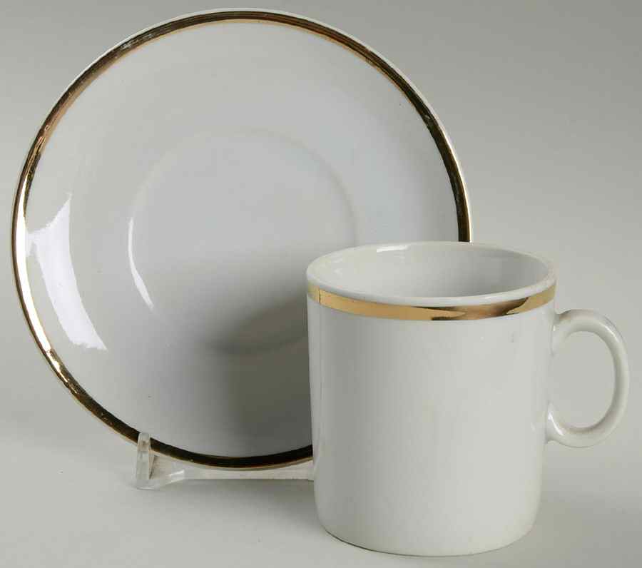 Heirloom Gold Flat Demitasse Cup & Saucer Set by Hutschenreuther-1