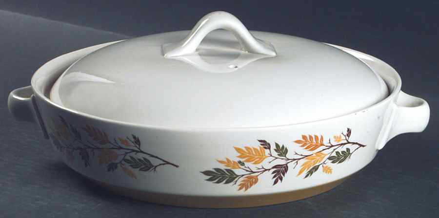 Autumn Leaf (Flareware) 2 Qt Round Covered Casserole by Hall-1