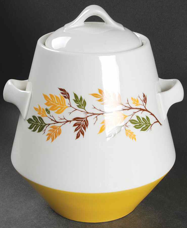Autumn Leaf (Flareware) Cookie Jar & Lid by Hall-1