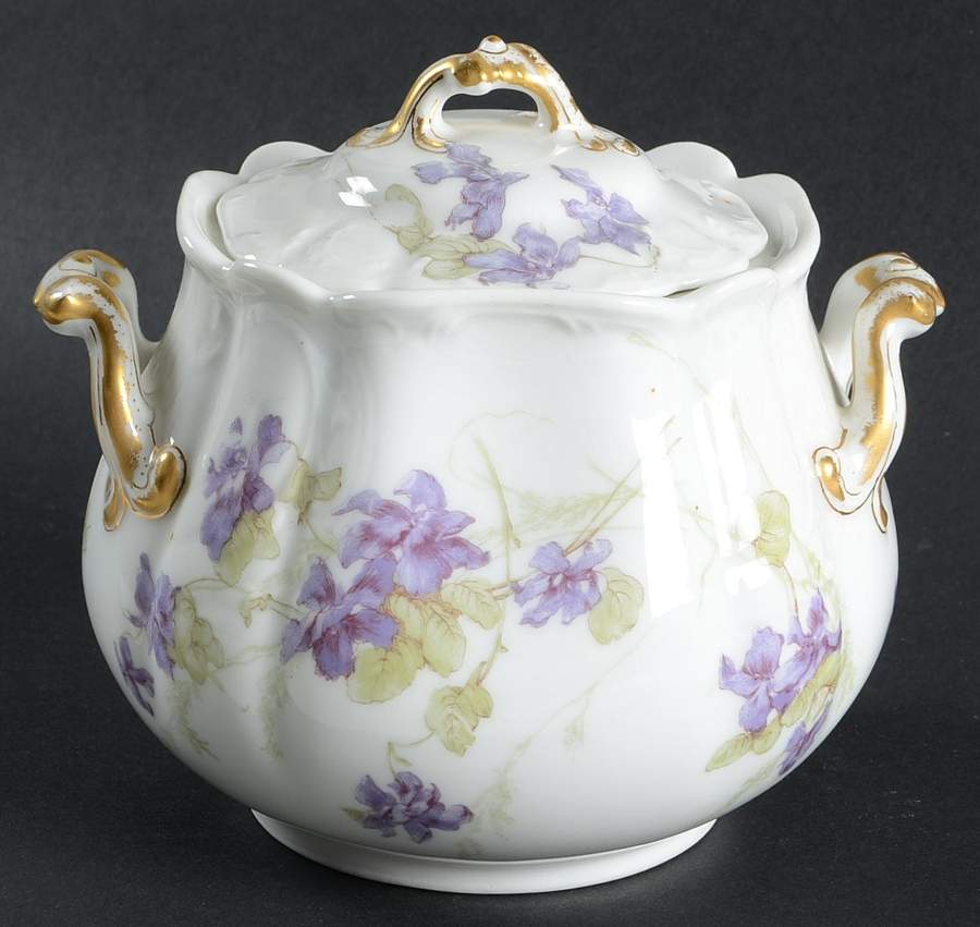 Schleiger 253-1 Sugar Bowl & Lid by Haviland-1