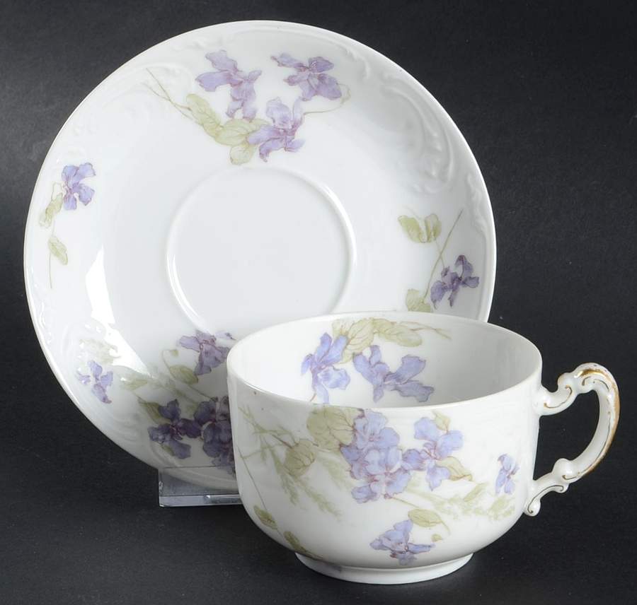 Schleiger 253-1 Flat Cup & Saucer Set by Haviland-1