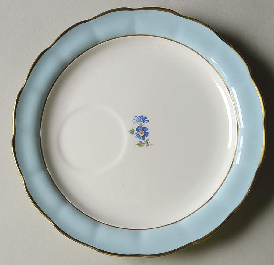 Blue Belle No 2 Coffee Set (Scallop) Snack Plate by Hall-1