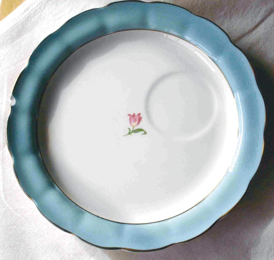 Blue Belle No 2 Coffee Set (Scallop) Snack Plate by Hall-1