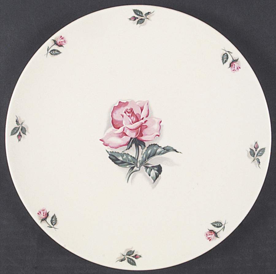 Pink Rose Dinner Plate by Household Institute-1