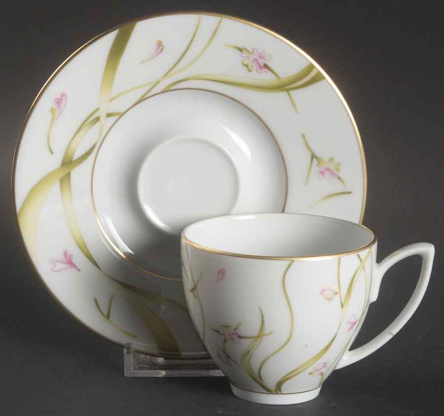 Amaryllis Flat Demitasse Cup & Saucer Set by Haviland-1