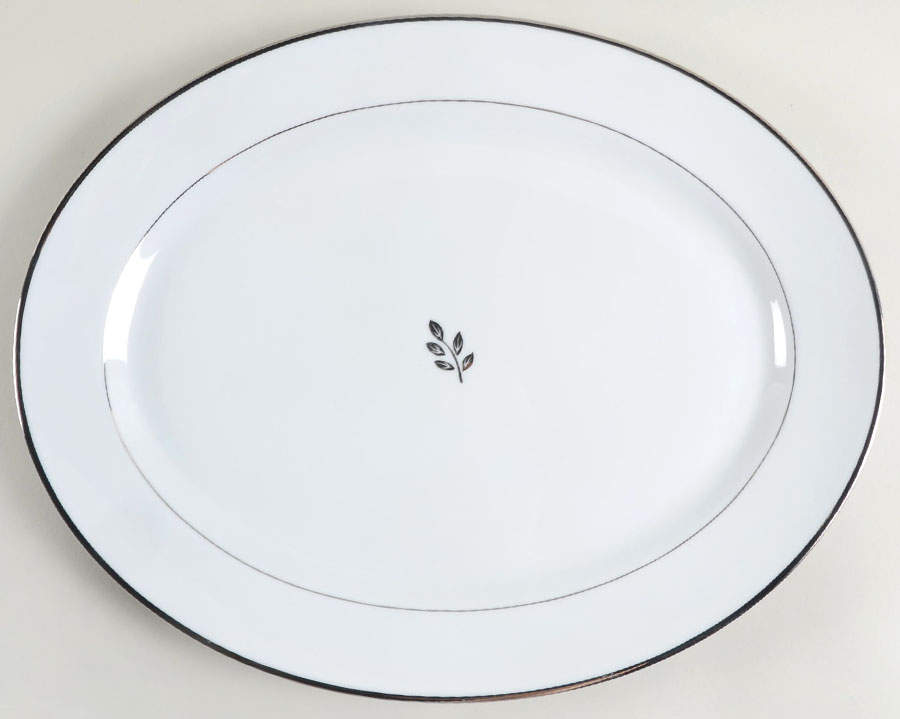 Florentine Platinum 15" Oval Serving Platter by Haviland-1