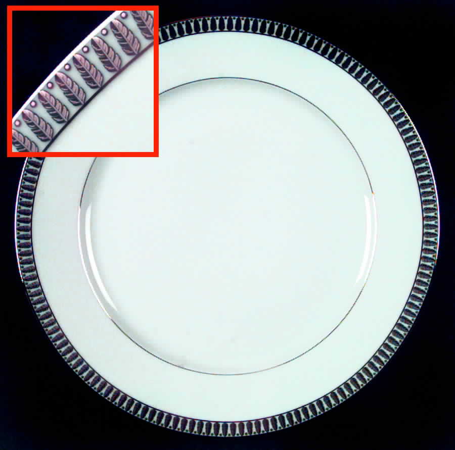Plumes Platinum Large Dinner Plate by Haviland-1