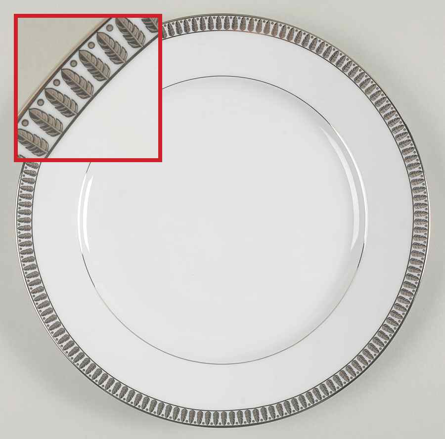 Plumes Platinum Dinner Plate by Haviland-1