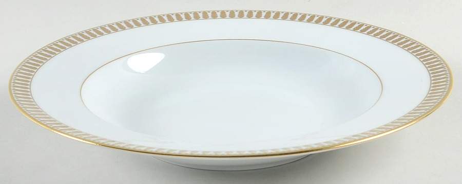 Plumes or (Gold) Large Rim Soup Bowl by Haviland-1