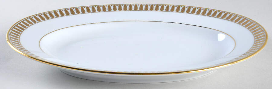 Plumes or (Gold) Pickle Dish by Haviland-1