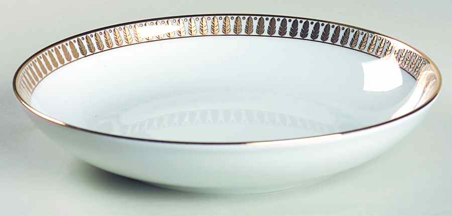 Plumes or (Gold) Coupe Soup Bowl by Haviland-1