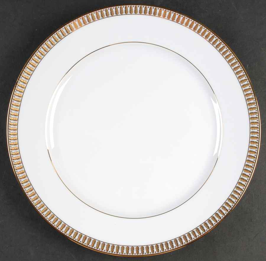 Plumes or (Gold) Large Dinner Plate by Haviland-1