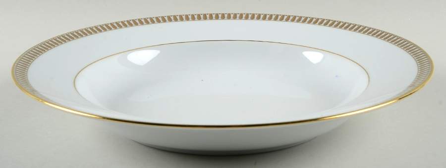 Plumes or (Gold) Deep Round Platter by Haviland-1