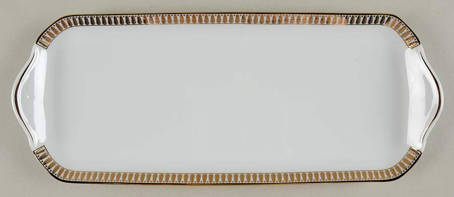 Plumes or (Gold) Large Sandwich Tray by Haviland-1