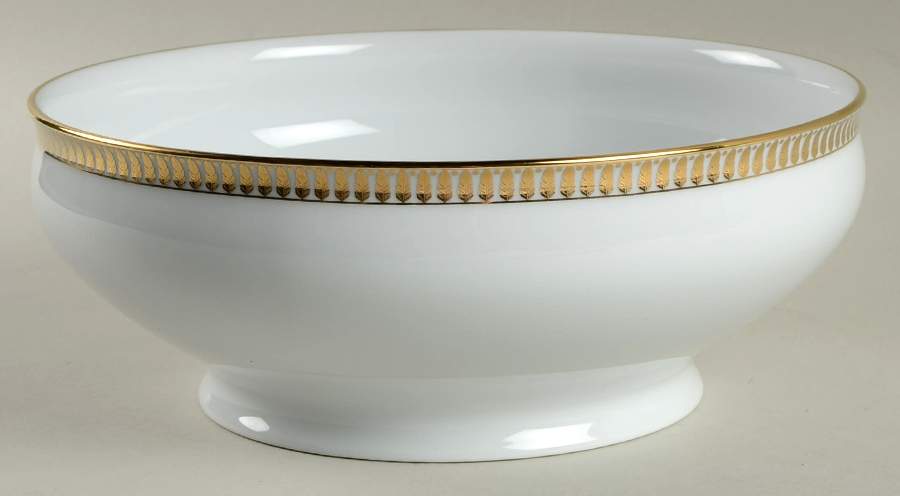 Plumes or (Gold) 10" Large Salad Serving Bowl by Haviland-1