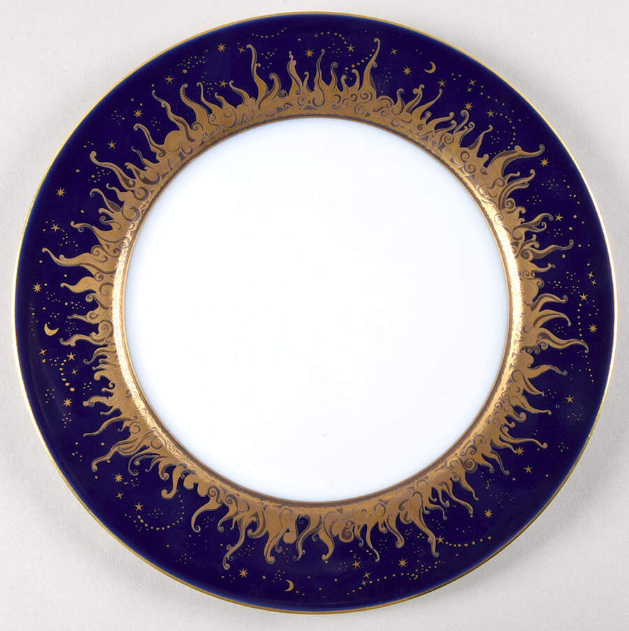 Ritz Club Blue Salad/Dessert Plate by Haviland-1