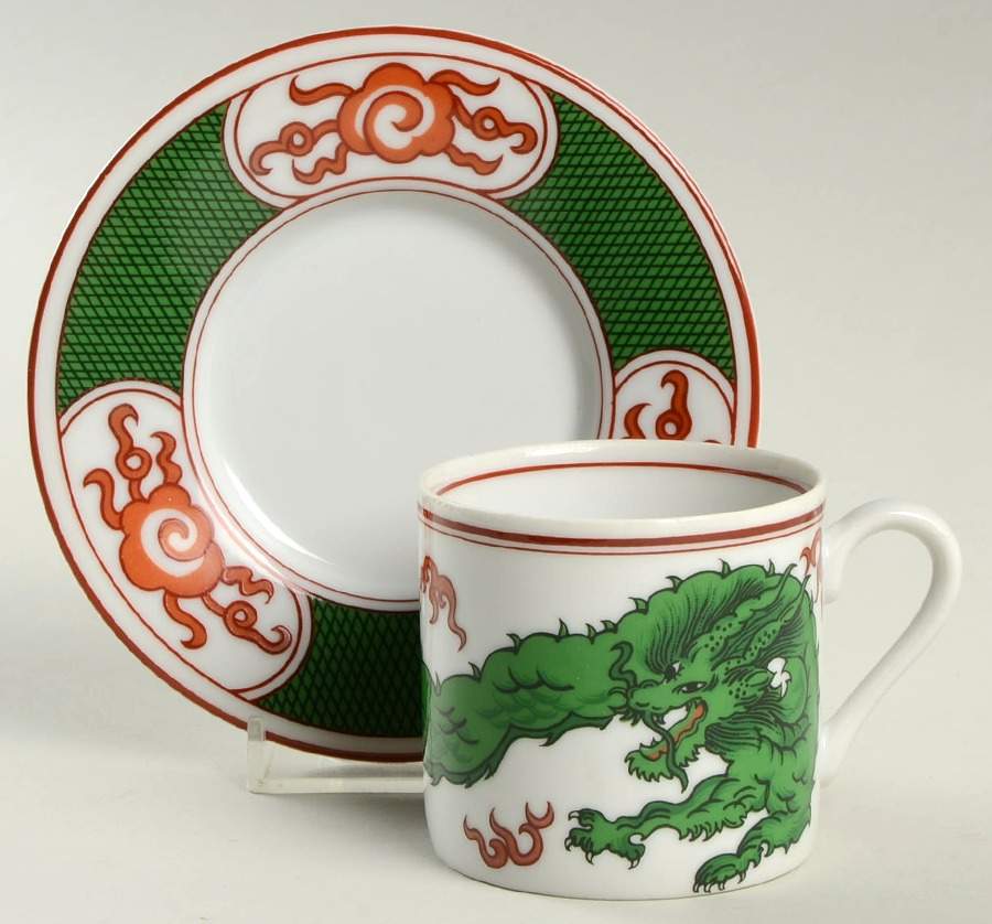 HCH11 Flat Demitasse Cup & Saucer Set by Horchow-1