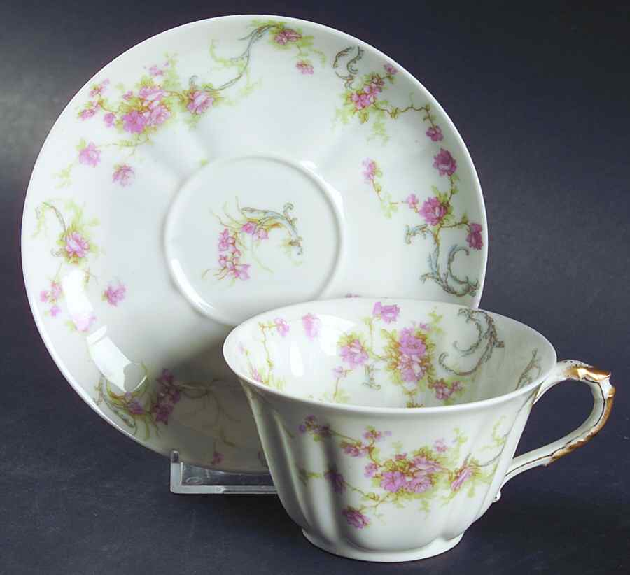 Schleiger 57-7 Flat Cup & Saucer Set by Haviland-1