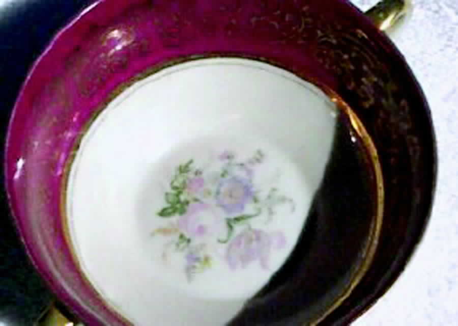 HWC19 Footed Cup & Saucer Set by HW (Germany, Czech)-1