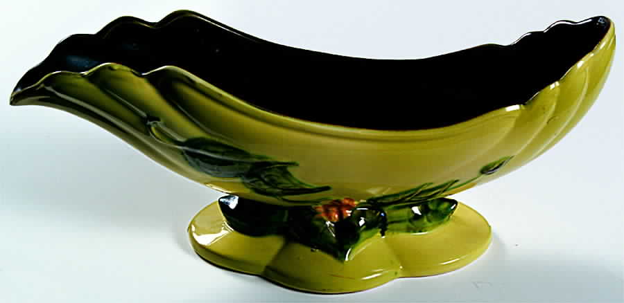 Woodland Chartreuse Green (Glossy) Centerpiece/Console Bowl by Hull-1