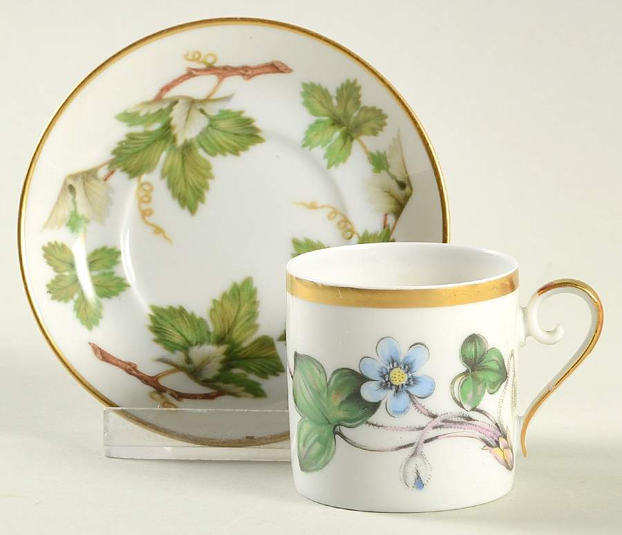 Anemone Hepatica Flat Demitasse Cup & Saucer Set by Hackefors-1