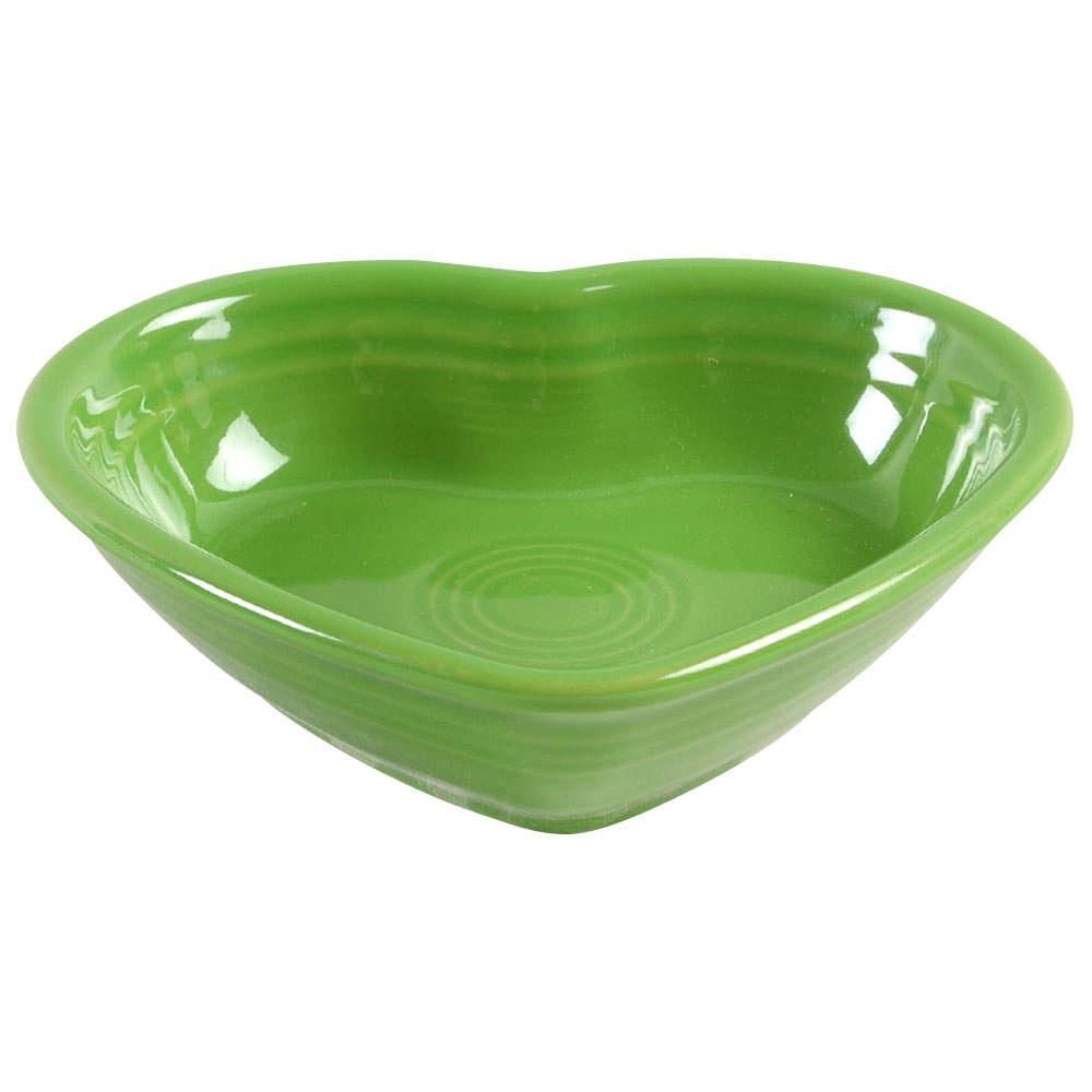Fiesta Shamrock Green (Intro 2003) 6" Heart Shaped Bowl by Homer Laughlin -1