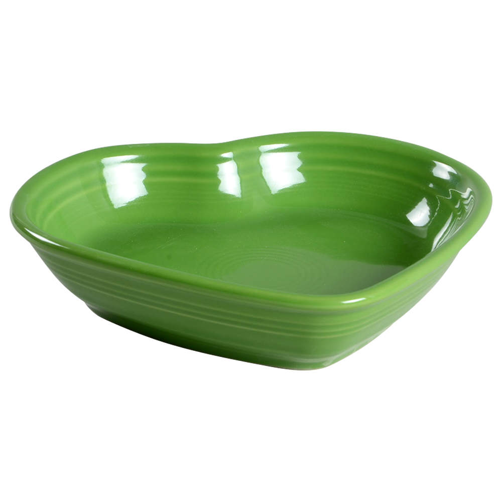 Fiesta Shamrock Green (Intro 2003) 7" Heart Shaped Bowl by Homer Laughlin -1
