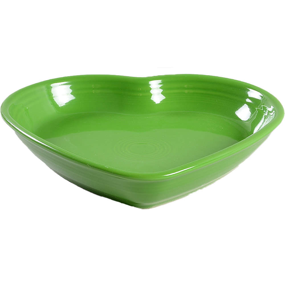 Fiesta Shamrock Green (Intro 2003) 9" Heart Shaped Bowl by Homer Laughlin -1