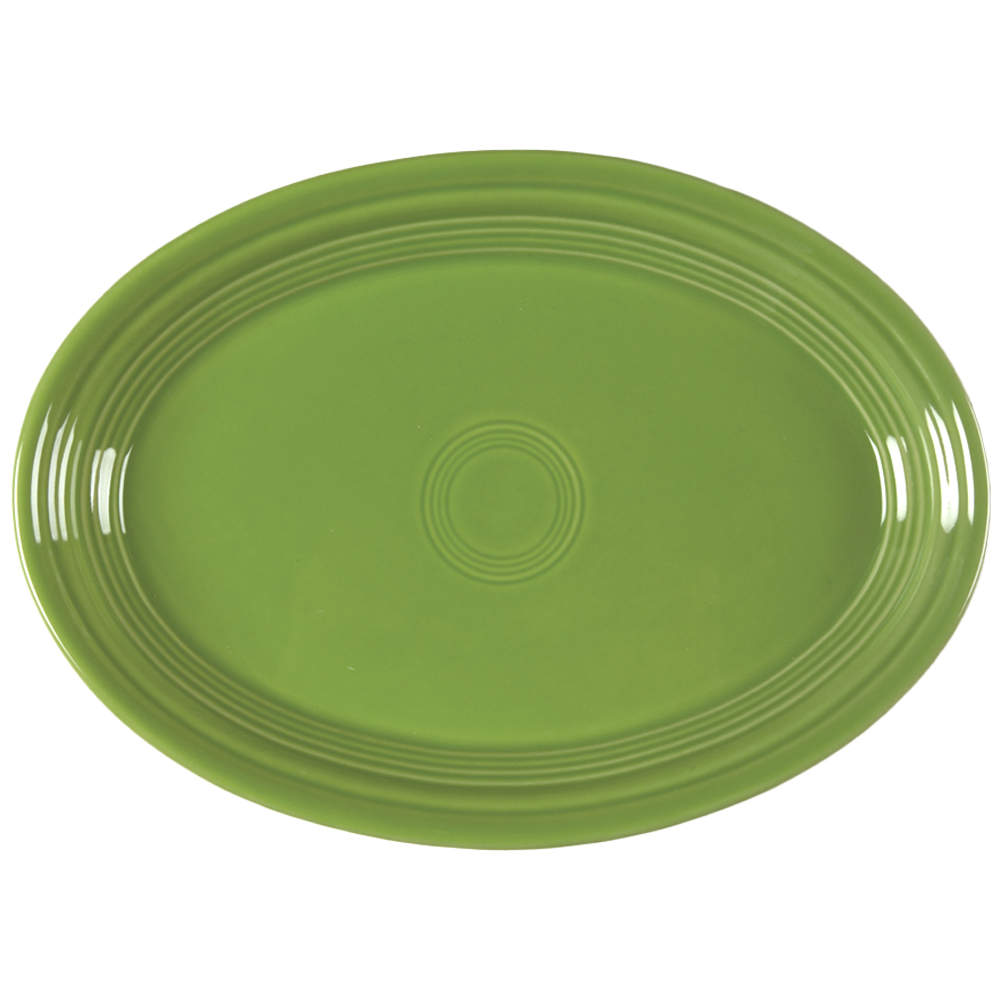 Fiesta Shamrock Green (Intro 2003) 9" Oval Serving Platter by Homer Laughlin -1
