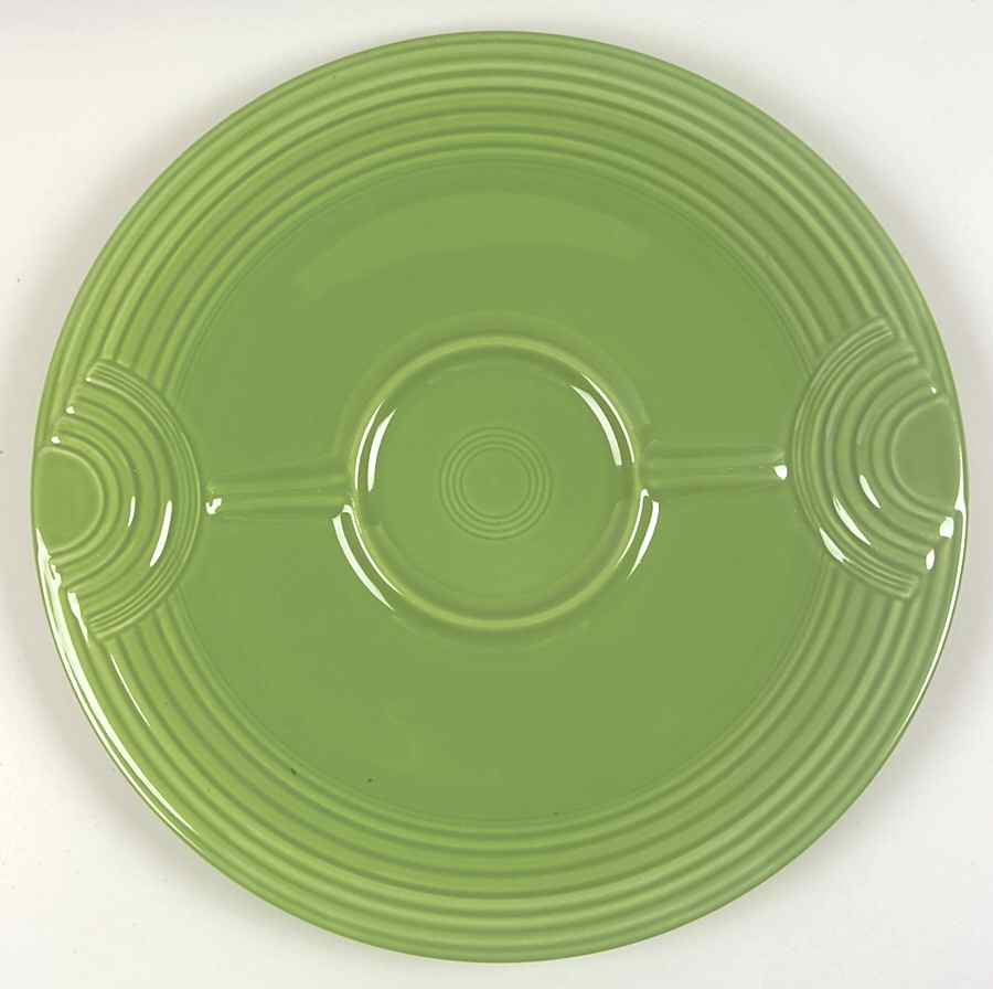 Fiesta Shamrock Green (Intro 2003) Hostess Tray for Chip and Dip by Homer Laughlin -1