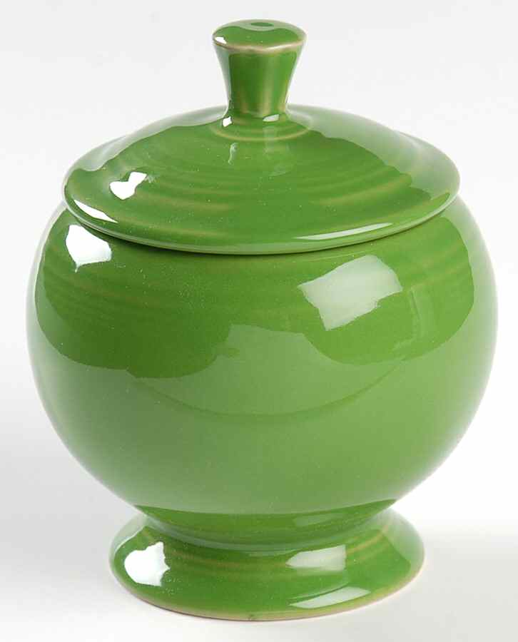 Fiesta Shamrock Green (Intro 2003) Individual Sugar Bowl & Lid by Homer Laughlin -1