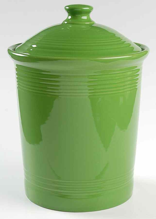 Fiesta Shamrock Green (Intro 2003) Large Canister & Lid by Homer Laughlin -1