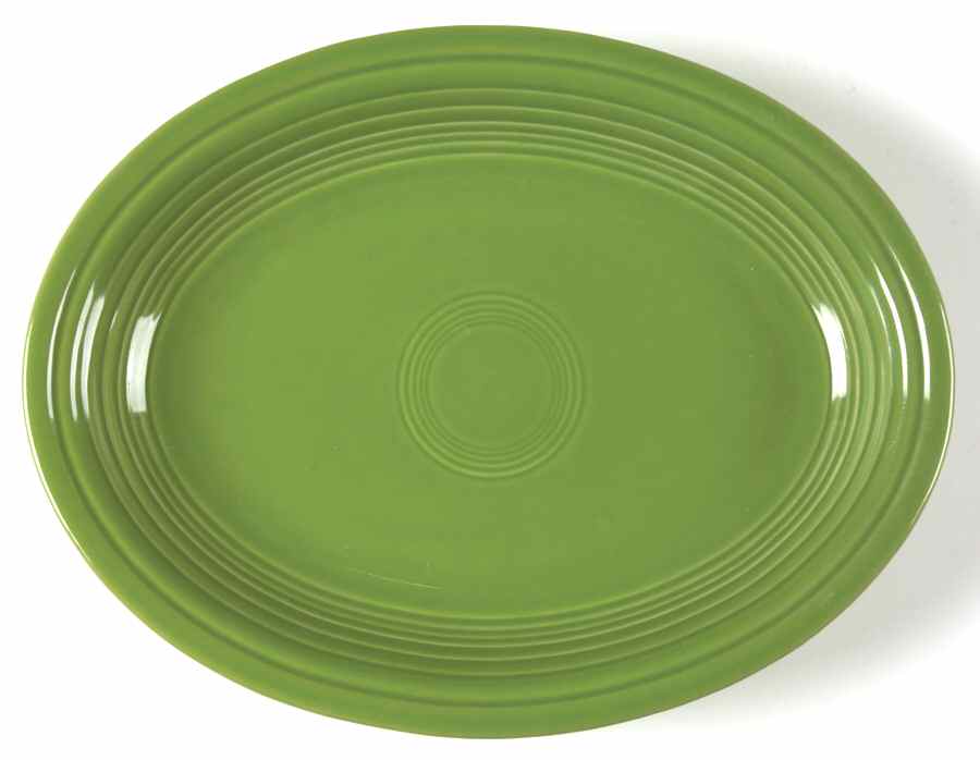 Fiesta Shamrock Green (Intro 2003) 11" Oval Serving Platter by Homer Laughlin -1