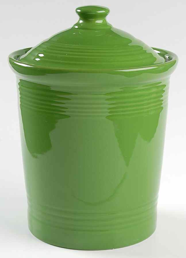 Fiesta Shamrock Green (Intro 2003) Medium Canister & Lid by Homer Laughlin -1