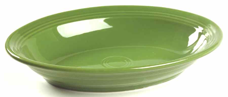 Fiesta Shamrock Green (Intro 2003) 12" Oval Vegetable Bowl by Homer Laughlin -1