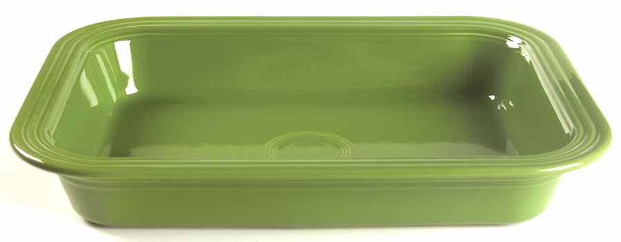 Fiesta Shamrock Green (Intro 2003) 14" Rectangular Baker by Homer Laughlin -1