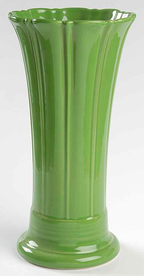Fiesta Shamrock Green (Intro 2003) 9" Flared Vase by Homer Laughlin -1