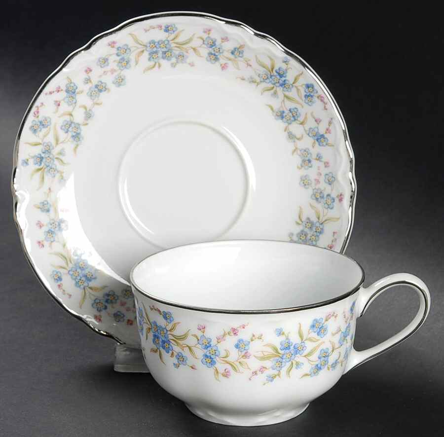 Mille Fleurs Flat Cup & Saucer Set by Hutschenreuther-1
