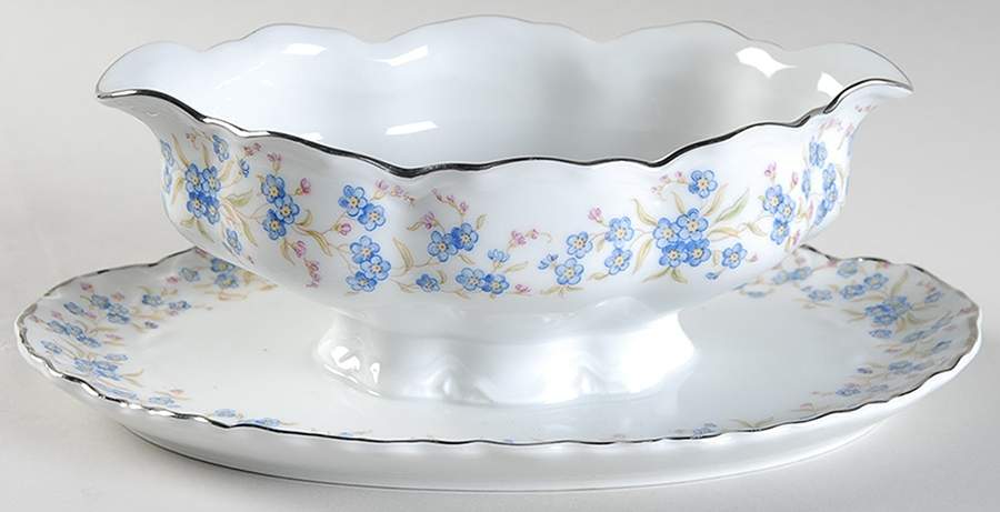 Mille Fleurs Gravy Boat with Attached Underplate by Hutschenreuther-1