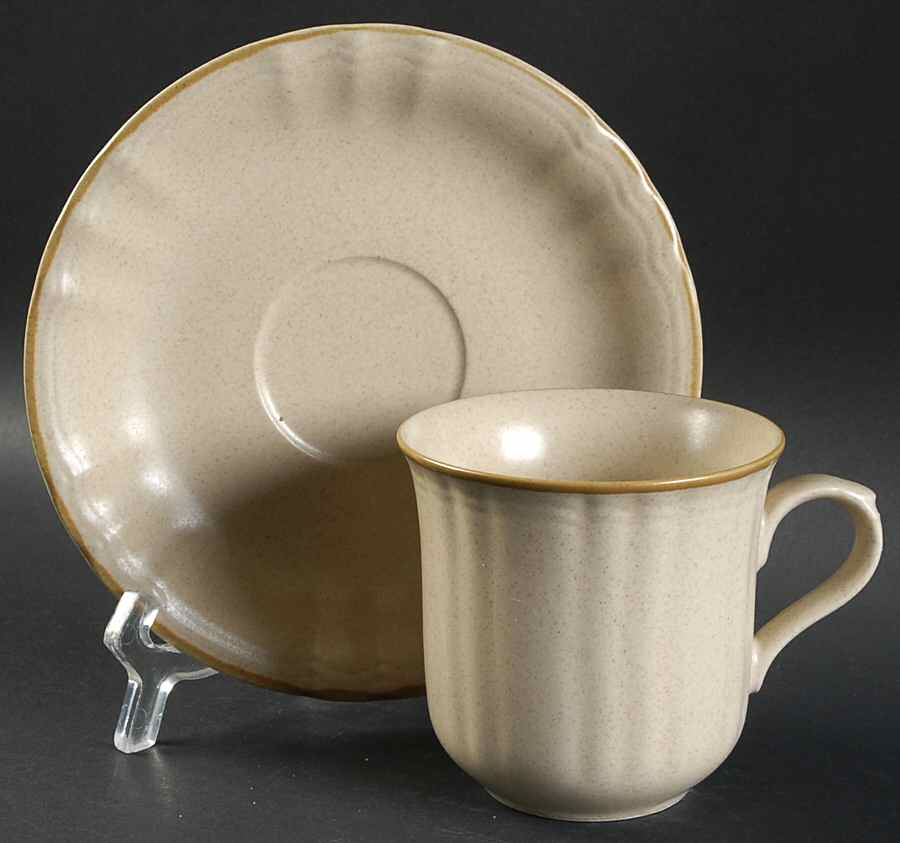 Peach Blossom Flat Cup & Saucer Set by Home Beautiful-1
