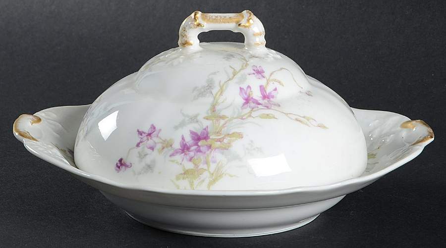 Schleiger 148-5 Round Covered Butter by Haviland-1