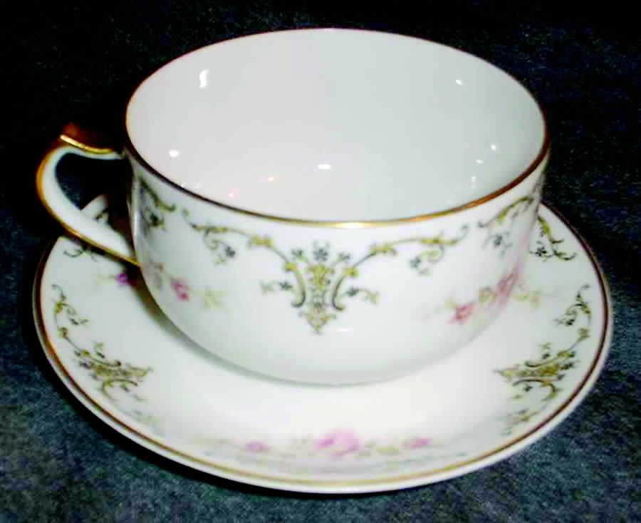 H2347 Flat Cup & Saucer Set by Haviland-1