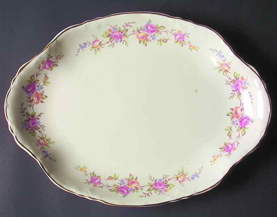 R1334 13" Oval Handled Platter by Homer Laughlin -1