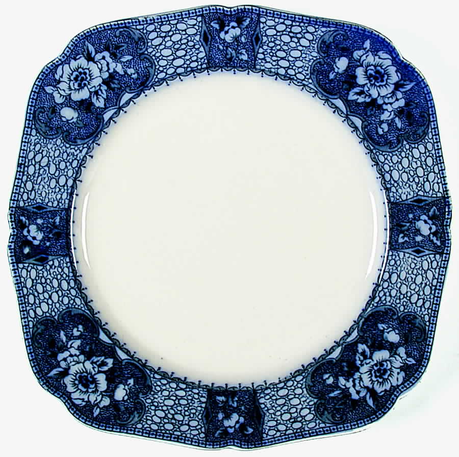 Quebec (Flow Blue) Dinner Plate by Hollinshead & Kirkham-1