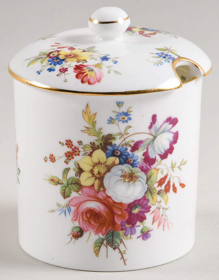 Howard Sprays (Scalloped, Not Embossed) Jam/Jelly & Lid by Hammersley-1