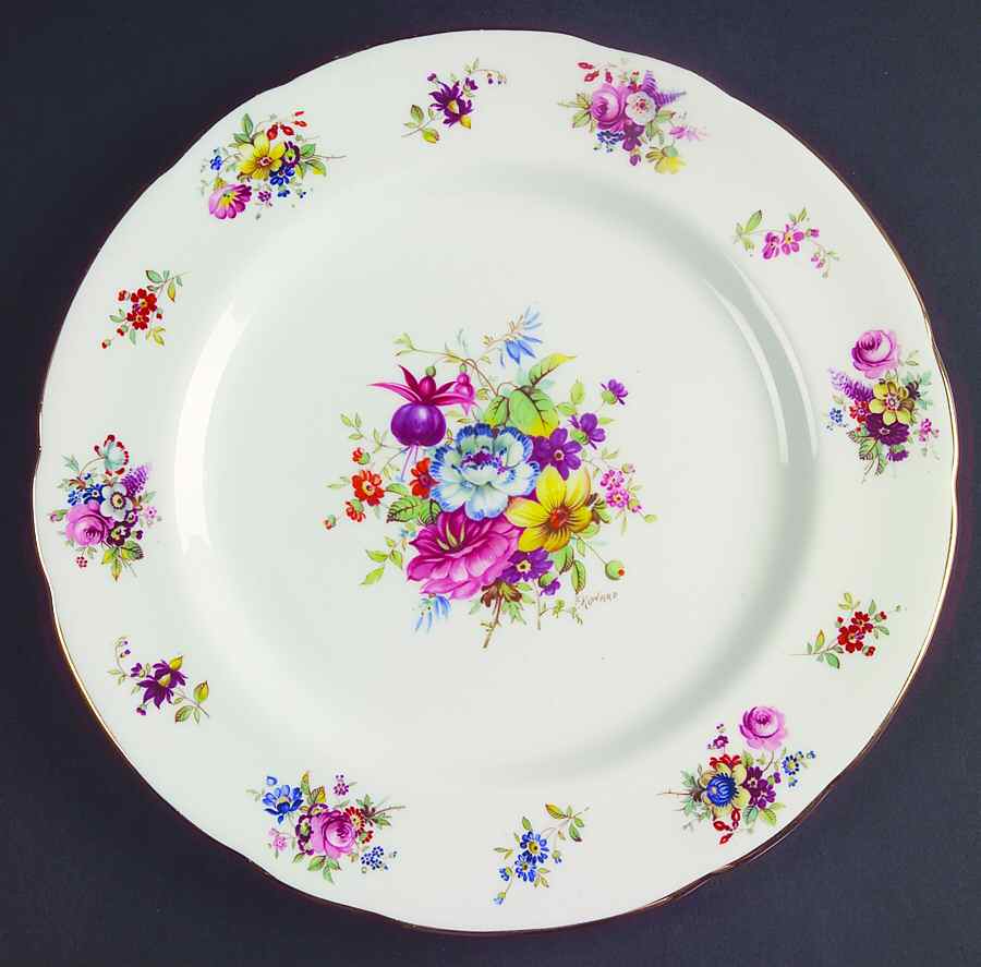 Howard Sprays (Scalloped, Not Embossed) Dinner Plate by Hammersley-1