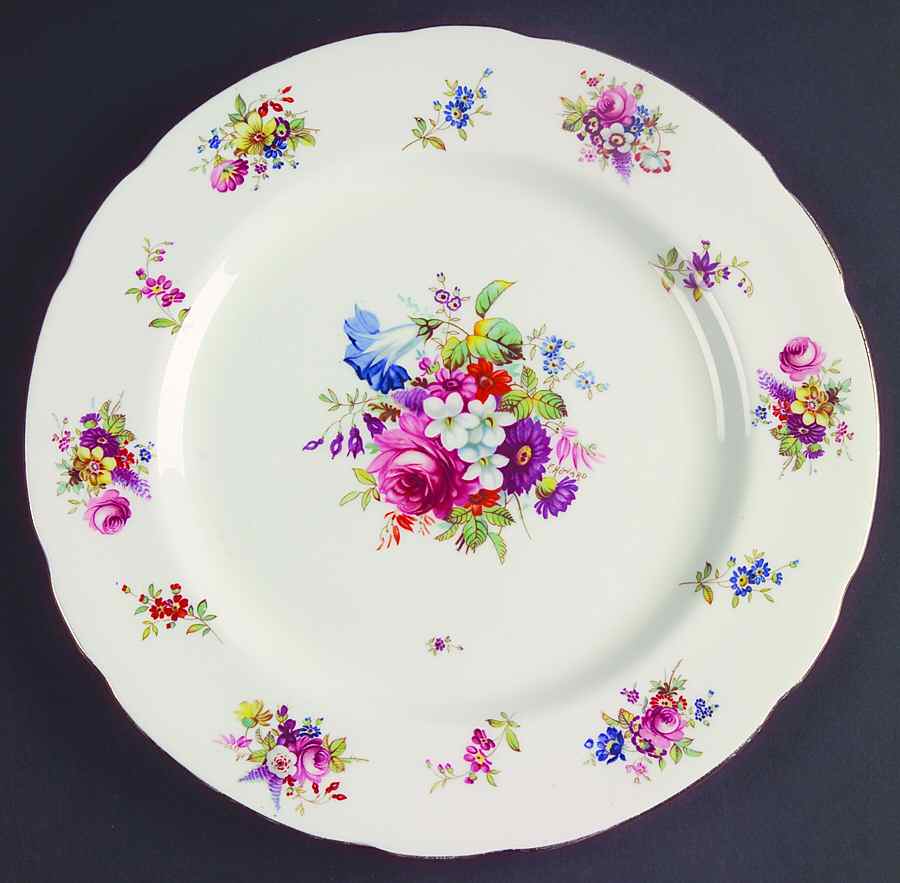 Howard Sprays (Scalloped, Not Embossed) Dinner Plate by Hammersley-1
