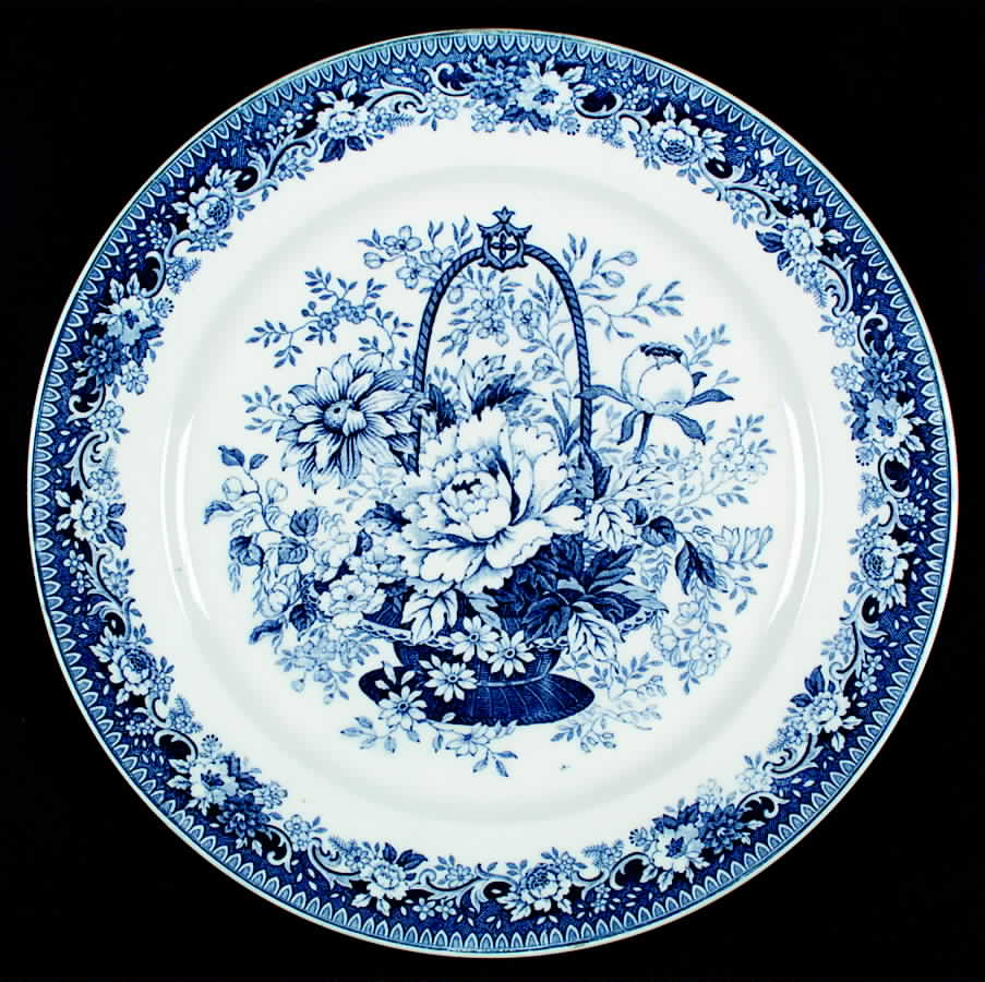 English Garden Blue Dinner Plate by Hara-1